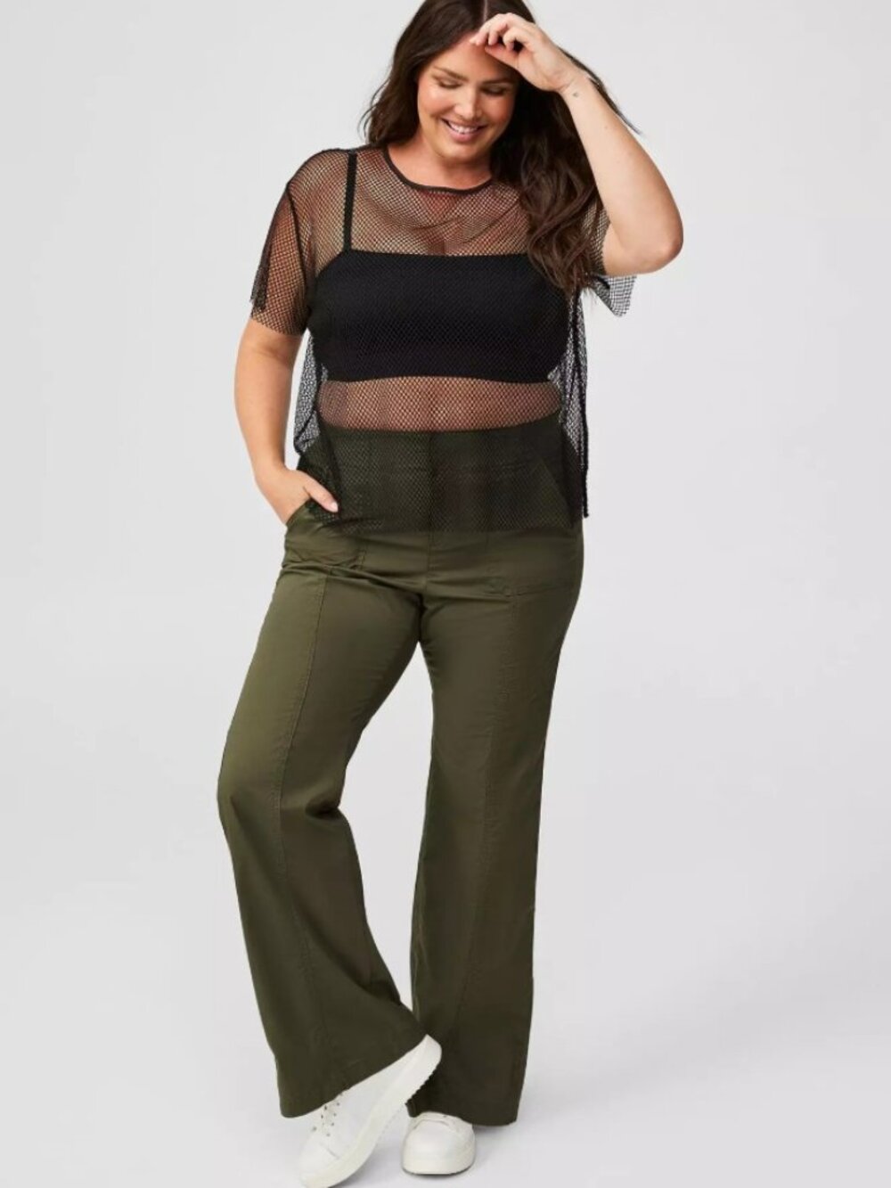 Torrid Relaxed Utility Poplin Mid-Rise Boot Pant Size 3S